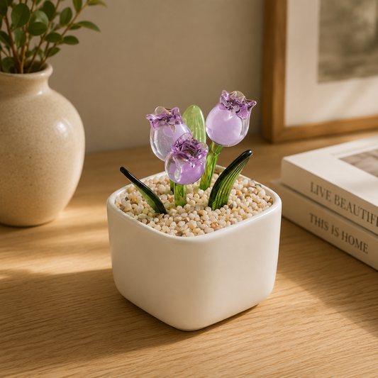 Everbloom Glass Tulip Arrangement