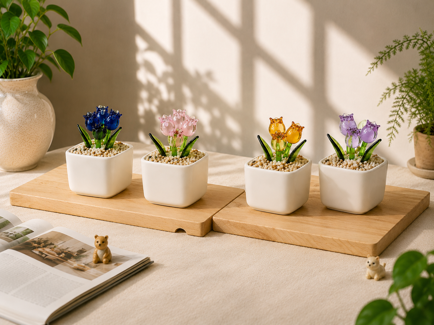 Everbloom Glass Tulip Arrangement